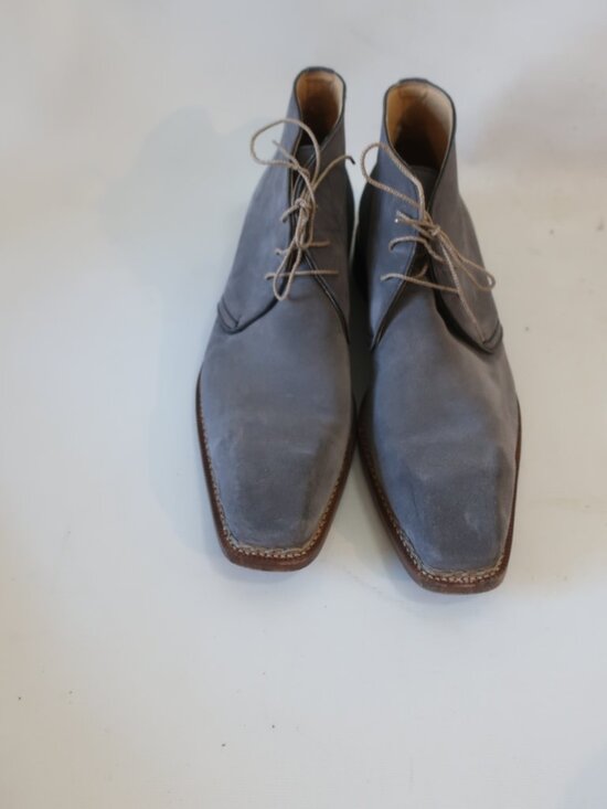 Mens Barneys Gray Suede Chukka Boots 12 main image 5